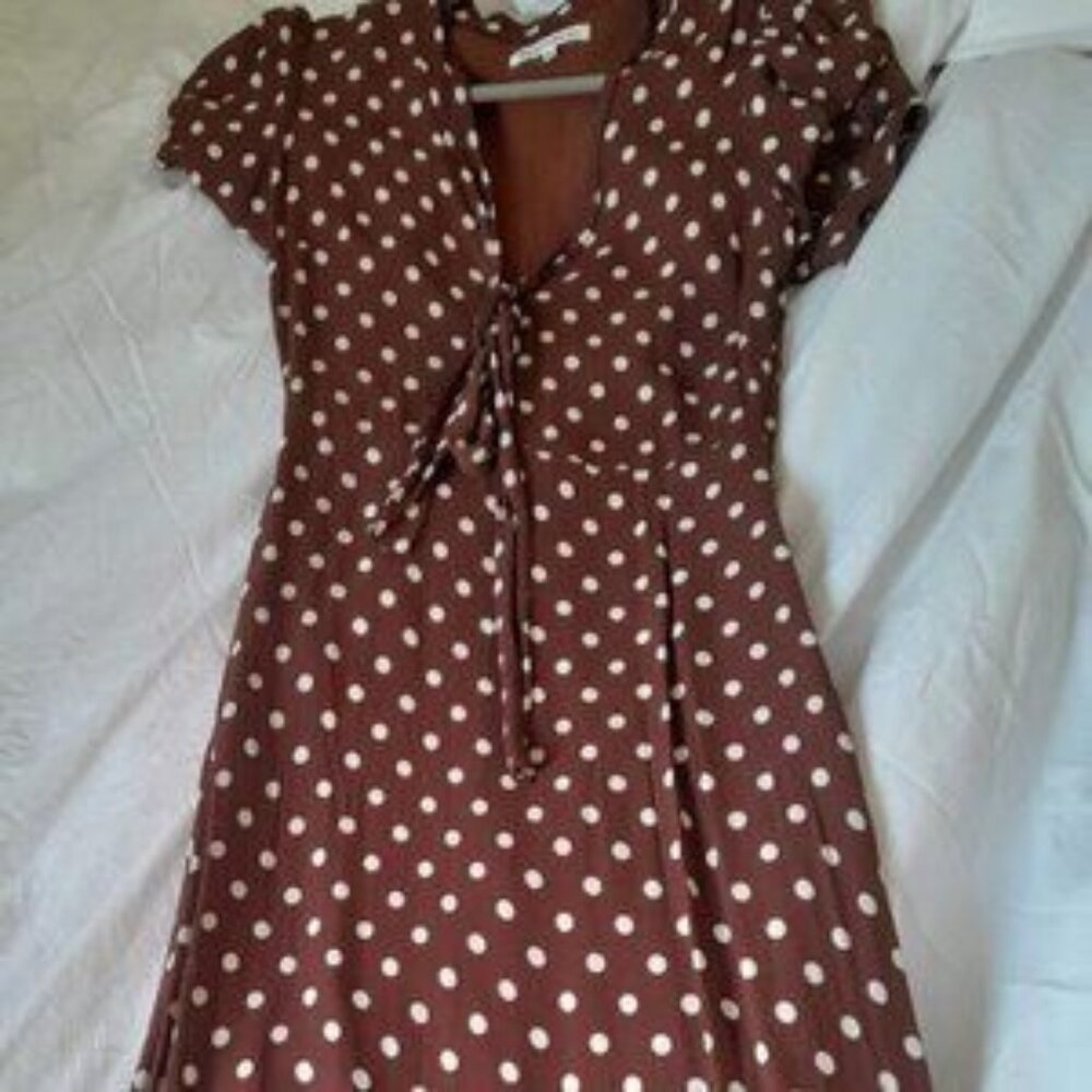 Reformation Reeds Dress Au Lait - Size 4